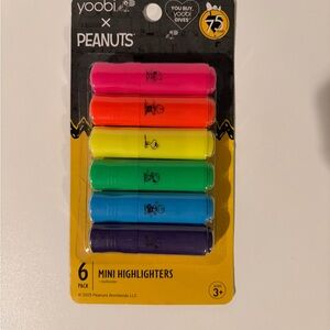 Yoobi x Peanuts Bright Mini Highlighters Set
